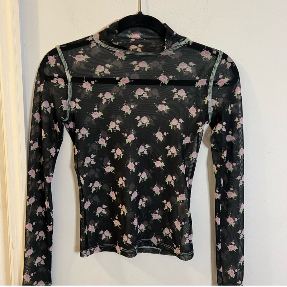 Sandy Liang sheer long sleeve top XS